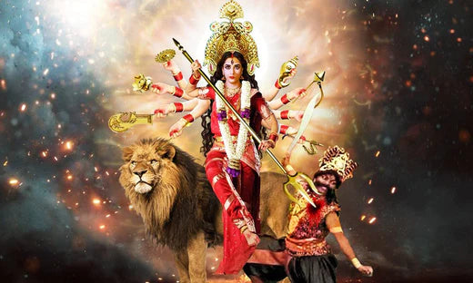 Manifestations Of The Mahishasura Mardhini - mantra gold coatings