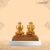 Ganesha Lakshmi Copper on wood