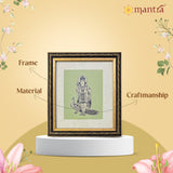 Mantra OJAS Brass Engraved (Antique Finish) Murugar Photo Frame | Home Décor Wall Decoration Gifting for Home, Living Room, Pooja Room, and Shops (8"x7")