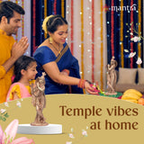 MANTRA DIVIT Lord Krishna Idol For Home | Pure Brass Made Krishna Statue (Dual Tone – Brass & Copper Finish), God Krishna Murti For Home Decoration, Office Desks, Pooja Room, Gifting (10” Height)