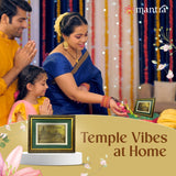 Mantra OJAS Brass Engraved (Antique Finish) Ram Mandir Photo Frame | Home Décor Wall Decoration Gifting for Home, Living Room, Pooja Room, and Shops (8"x10")