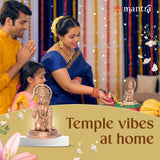 MANTRA DIVIT Lord Hanuman Idol For Home | Pure Brass Made Anjaneya Statue (Dual Tone – Brass & Copper Finish), God Hanuman Murti For Home Decoration, Office Desks, Pooja Room, Gifting (4” Height)