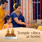 Ganesha Lakshmi Copper on wood