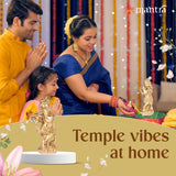 MANTRA DIVIT Lord Krishna Idol For Home | Pure Brass Made Krishna Statue (Polished Lacquer Finish), God Krishna Murti For Home Decoration, Office Desks, Pooja Room, Gifting (5.5” Height)