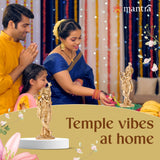 MANTRA DIVIT Lord Krishna Idol For Home | Pure Brass Made Krishna Statue (Polished Lacquer Finish), God Krishna Murti For Home Decoration, Office Desks, Pooja Room, Gifting (10” Height)