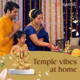 Mantra DIVIT Lord Shiva Idol | Pure Copper Made Shiva God Idol (24K Gold Plated), Sivan Statue for Home Decoration, Car Dashboard, Office Desks, Pooja Room, Gifting (3.1” Height)