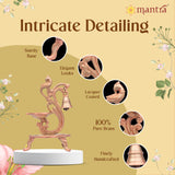 MANTRA Mukti Pooja Bell and Oil Lamp with Stand & Parrot Design| Pure Brass Made Pooja Samagri (Dual Tone – Brass & Copper Finish) for Pooja Room, Gifting (8.4” Height)