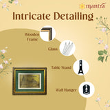 Mantra OJAS Brass Engraved (Antique Finish) Ram Mandir Photo Frame | Home Décor Wall Decoration Gifting for Home, Living Room, Pooja Room, and Shops (8"x10")