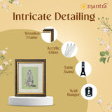 Mantra OJAS Brass Engraved (Antique Finish) Murugar Photo Frame | Home Décor Wall Decoration Gifting for Home, Living Room, Pooja Room, and Shops (8"x7")