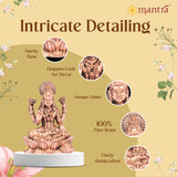 MANTRA DIVIT Lakshmi Idol | Pure Copper Idol with Polished Lacquer Finish | 2” Height