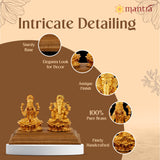 Ganesha Lakshmi Copper on wood