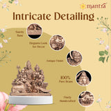 MANTRA DIVIT Shiva Parivar Idol | Pure Copper Idol with Polished Lacquer Finish | 2.4” Height