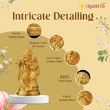 Mantra DIVIT Radha Krishna Idol | Pure Brass Made Radhakrishna Murti (24K Gold Plated), Radhe Krishna Statue for Home Decoration, Car Dashboard, Office Desks, Pooja Room, Gifting (4” Height)