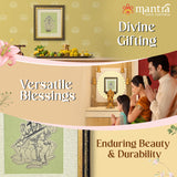 Mantra OJAS Brass Engraved (Antique Finish) Saraswathy Photo Frame | Home Décor Wall Decoration Gifting for Home, Living Room, Pooja Room, and Shops (8"x7")