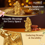 Mantra DIVIT Radha Krishna Idol | Pure Brass Made Radhakrishna Murti (24K Gold Plated), Radhe Krishna Statue for Home Decoration, Car Dashboard, Office Desks, Pooja Room, Gifting (4” Height)