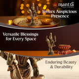 MANTRA DIVIT Lord Murugan Statue With Peacock | Pure Brass Made God Idol With Brass And Copper Antique Finish, Lord Murugan Idol For Home Decoration, Car Dashboard, Office Desks, Pooja Room, Gifting (4” Height)