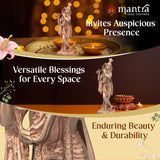 MANTRA DIVIT Lord Krishna Idol For Home | Pure Brass Made Krishna Statue (Dual Tone – Brass & Copper Finish), God Krishna Murti For Home Decoration, Office Desks, Pooja Room, Gifting (10” Height)