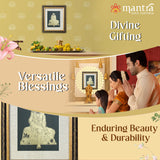 Mantra OJAS Brass Engraved (Antique Finish) Sai Baba Photo Frame | Home Décor Wall Decoration Gifting for Home, Living Room, Pooja Room, and Shops(8"x7")