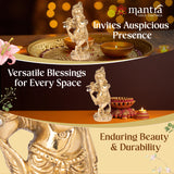 MANTRA DIVIT Lord Krishna Idol For Home | Pure Brass Made Krishna Statue (Polished Lacquer Finish), God Krishna Murti For Home Decoration, Office Desks, Pooja Room, Gifting (5.5” Height)