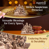 MANTRA DIVIT Shiva Parivar Idol | Pure Copper Idol with Polished Lacquer Finish | 2.4” Height