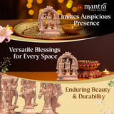 MANTRA DIVIT Ram Durbar Idol For Home | Pure Brass Made Ram Durbar Murti (Dual Tone – Brass & Copper Finish), Idol For Home Decoration, Office Desks, Pooja Room, Gifting (5” Height)