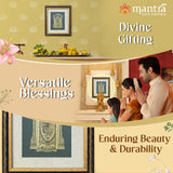 Mantra OJAS Brass Engraved (Antique Finish) Balaji Thayar Photo Frame | Home Decor Wall Decoration Gifting for Home, Living Room, Pooja Room, and Shops (8"x7")