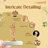 MANTRA DIVIT Lord Krishna Idol For Home | Pure Brass Made Krishna Statue (Polished Lacquer Finish), God Krishna Murti For Home Decoration, Office Desks, Pooja Room, Gifting (10” Height)