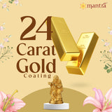 Mantra DIVIT Radha Krishna Idol | Pure Brass Made Radhakrishna Murti (24K Gold Plated), Radhe Krishna Statue for Home Decoration, Car Dashboard, Office Desks, Pooja Room, Gifting (4” Height)