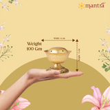 MANTRA MUKTI Agarbatti Stand for Pooja | Solid Brass Incense Stick Holder (24K Gold Coated with 1-Year Warranty for Plating) | Agarbati Stand for Home, Office, Shop, and Puja Room (2” Height)