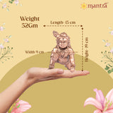 MANTRA DIVIT Crawling Krishna Idol | Pure Copper Idol with Polished Lacquer Finish | 1.7” Height