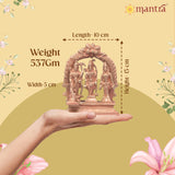 MANTRA DIVIT Ram Durbar Idol For Home | Pure Brass Made Ram Durbar Murti (Dual Tone – Brass & Copper Finish), Idol For Home Decoration, Office Desks, Pooja Room, Gifting (5” Height)