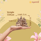 MANTRA DIVIT Shiva Parivar Idol | Pure Copper Idol with Polished Lacquer Finish | 2.4” Height