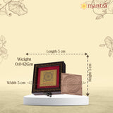 Mantra Mukti Energised Shree Yantra | 100% Pure Brass Made Shri Yantra Coated with Copper Plating (1-Year Warranty on Coating) for Abundance and Prosperity in Home (3 x 3 Inches)