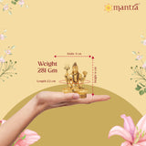 Mantra DIVIT Lord Shiva Idol | Pure Copper Made Shiva God Idol (24K Gold Plated), Sivan Statue for Home Decoration, Car Dashboard, Office Desks, Pooja Room, Gifting (3.1” Height)