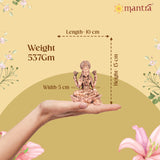 MANTRA DIVIT Lakshmi Idol | Pure Copper Idol with Polished Lacquer Finish | 2” Height