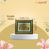 Mantra OJAS Brass Engraved (Antique Finish) Ram Mandir Photo Frame | Home Décor Wall Decoration Gifting for Home, Living Room, Pooja Room, and Shops (8"x10")