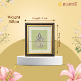 Mantra OJAS Brass Engraved (Antique Finish) Saraswathy Photo Frame | Home Décor Wall Decoration Gifting for Home, Living Room, Pooja Room, and Shops (8"x7")