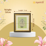 Mantra OJAS Brass Engraved (Antique Finish) Lakshmi Photo Frame | Home Décor Wall Decoration Gifting for Home, Living Room, Pooja Room, and Shops (8"x7")