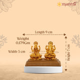 Ganesha Lakshmi Copper on wood