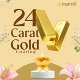 MANTRA MUKTI Lotus Kamal Oil Lamp for Home | Pure Brass Made Lotus kamal Diya (Micro Gold Finish), Lotus kamal deepam for Home Decoration, Pooja Room, Gifting (2.4” Height)