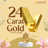 MANTRA MUKTI Kamakshi Amman Vilakku for Pooja | Brass Made Akhand Diya for Puja (Gold Plated with 1-Year Plating Warranty) | Oil Lamp for Akhand Jyoti/Deepam (4.8” Height)