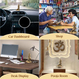 Mantra DIVIT Lord Murugan Statue with Peacock | Pure Brass Shanmuga Skanda God Idol for Home, Car Dashboard, Pooja Room & Gifting (2.4” Height, Antique Finish)