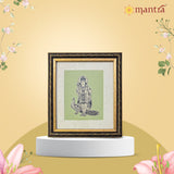 Mantra OJAS Brass Engraved (Antique Finish) Murugar Photo Frame | Home Décor Wall Decoration Gifting for Home, Living Room, Pooja Room, and Shops (8"x7")