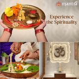 MANTRA MUKTI Nandi Pooja Bell for Home Mandir | Brass Bell for Pooja Room (Gold Coated with 1-year Warranty for Plating) | Puja Ghanti for Home Temple | Small Bell (4.8” Height)