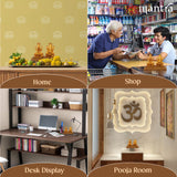 Ganesha Lakshmi Copper on wood