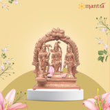 MANTRA DIVIT Ram Durbar Idol For Home | Pure Brass Made Ram Durbar Murti (Dual Tone – Brass & Copper Finish), Idol For Home Decoration, Office Desks, Pooja Room, Gifting (5” Height)