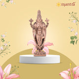 MANTRA DIVIT Lord Balaji Idol | Pure Copper Idol with Polished Lacquer Finish | 2.9” Height
