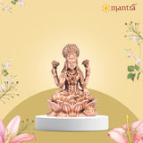 MANTRA DIVIT Lakshmi Idol | Pure Copper Idol with Polished Lacquer Finish | 2” Height