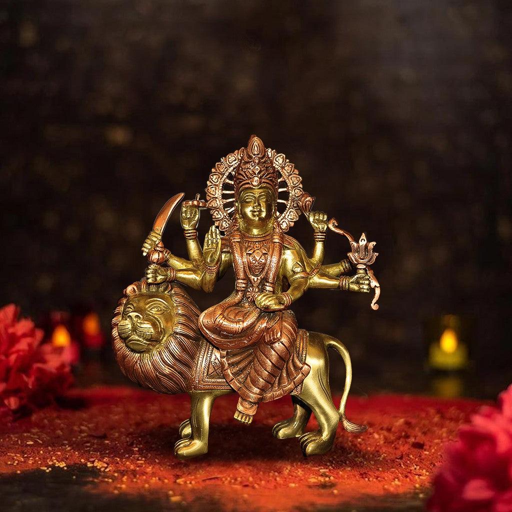 Durga Devi 9.2" - mantra gold coatings