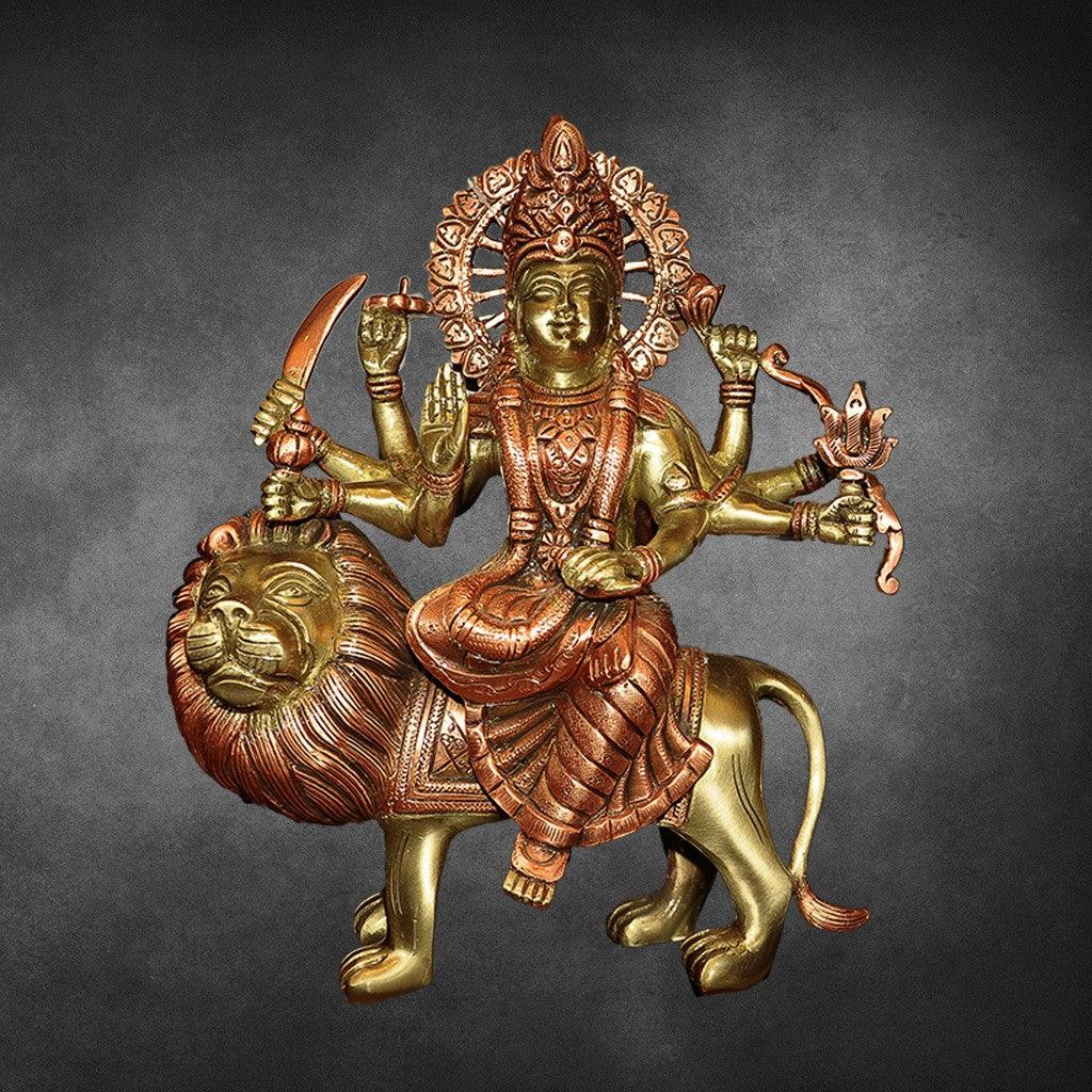 Durga Devi 9.2" - mantra gold coatings